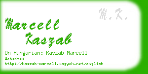 marcell kaszab business card